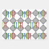 ゴルフをテーマにしたゴルフクリスマス ラッピングペーパーシート (正面)