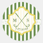 ゴルフをテーマにしたシールカスタムクレスト ラウンドシール (正面)