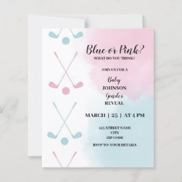 ゴルフをテーマにしたジェンダーの発表の招待