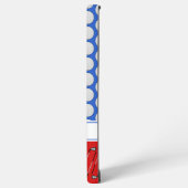 ゴルフをテーマにしたパターン名前をカスタムするレッド・ブルー SAMSUNG GALAXYケース (左側面)