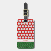 ゴルフをテーマにしたパターン名前をカスタムする ラゲッジタグ (正面縦)