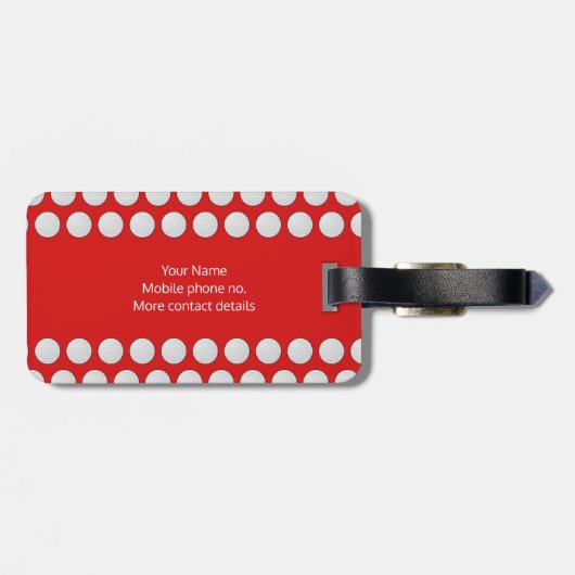 ゴルフをテーマにしたパターン名前をカスタムする ラゲッジタグ (裏面横)