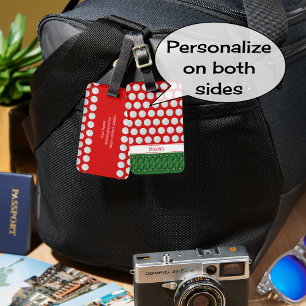 ゴルフをテーマにしたパターン名前をカスタムする ラゲッジタグ