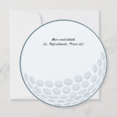 ゴルフをテーマにしたパーティの招待状 招待状 (裏面)