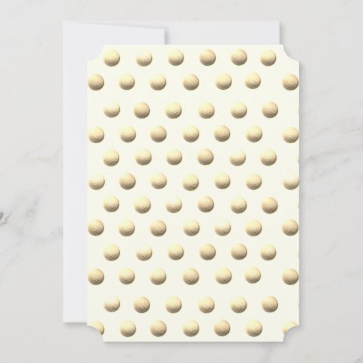 ゴルフをテーマにしたパーティー 招待状 (裏面)