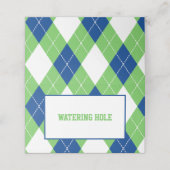 ゴルフをテーマにしたビュッフェフードテントラベル プレイスカード (外部開封)