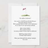 ゴルフをテーマにしたブライダルシャワーの招待状 – Fore 招待状 (裏面)