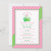 ゴルフをテーマにしたブライダルシャワー 招待状 (正面)