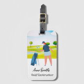 ゴルフをテーマにしたラゲッジタグ：熱心なゴルファーに最適 ラゲッジタグ (正面縦)