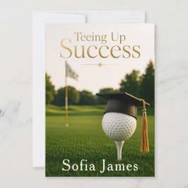 ゴルフをテーマにした卒業パーティーの招待状 招待状