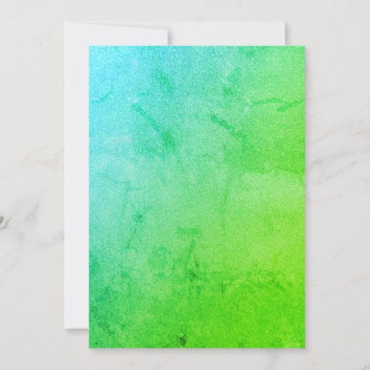 ゴルフをテーマにした女子50誕生日Tオフ 招待状 (裏面)