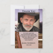 ゴルフをテーマにした悔やみや弔慰葬儀フォトサンキューカード サンキューカード (正面)