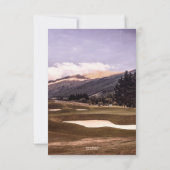 ゴルフをテーマにした悔やみや弔慰葬儀フォトサンキューカード サンキューカード (裏面)