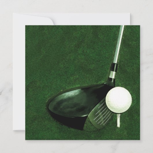 ゴルフをテーマにした招待状 招待状 (裏面)