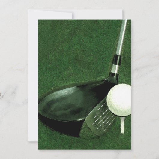 ゴルフをテーマにした招待状 招待状 (裏面)