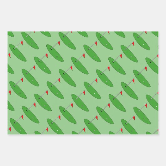 ゴルフをテーマにした紙用誕生日シート ラッピングペーパーシート (正面3)