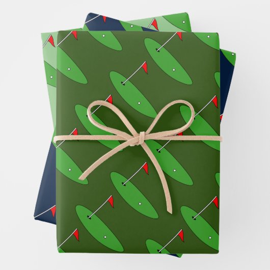 ゴルフをテーマにした紙用誕生日シート ラッピングペーパーシート (インサイチュ)