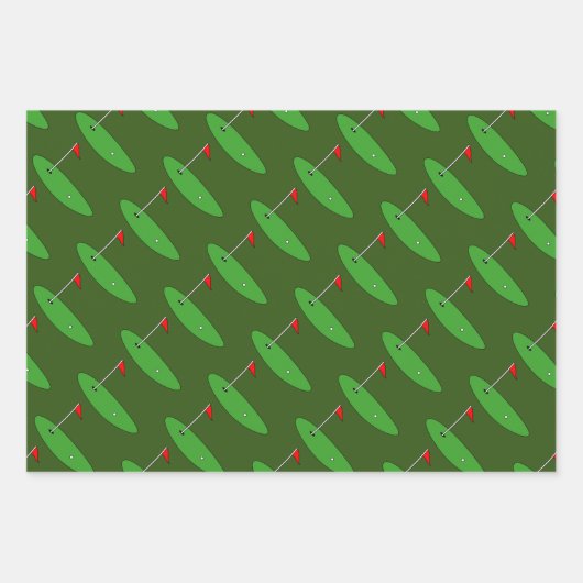 ゴルフをテーマにした紙用誕生日シート ラッピングペーパーシート (正面)