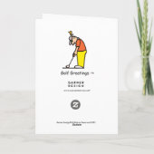 ゴルフをテーマにした誕生日カード カード (裏面)