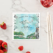 ゴルフをテーマにした誕生日パーティナプキンス スタンダードカクテルナプキン (インサイチュ)