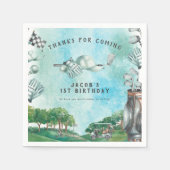 ゴルフをテーマにした誕生日パーティナプキンス スタンダードカクテルナプキン (正面)