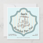 ゴルフをテーマにした誕生日パーティーの招待状 招待状 (正面)