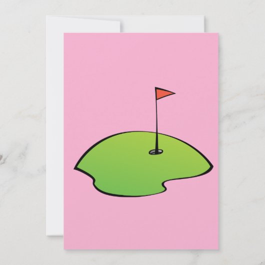 ゴルフをテーマにした誕生日パーティーの招待 招待状 (裏面)