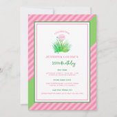 ゴルフをテーマにした誕生日パーティー招待状 招待状 (正面)