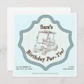 ゴルフをテーマにした誕生日パーティー 招待状 (正面/裏面)