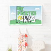 ゴルフをテーマにした誕生日パーティー、3回目の誕生日バナー 横断幕 (インサイチュ)