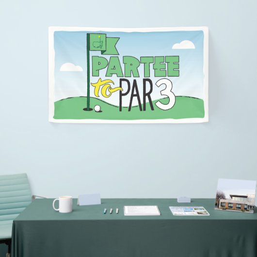 ゴルフをテーマにした誕生日パーティー、3回目の誕生日バナー 横断幕 (トレードショー)