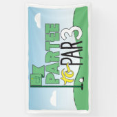 ゴルフをテーマにした誕生日パーティー、3回目の誕生日バナー 横断幕 (縦)