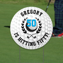 ゴルフをテーマにした誕生日ヤードサイン