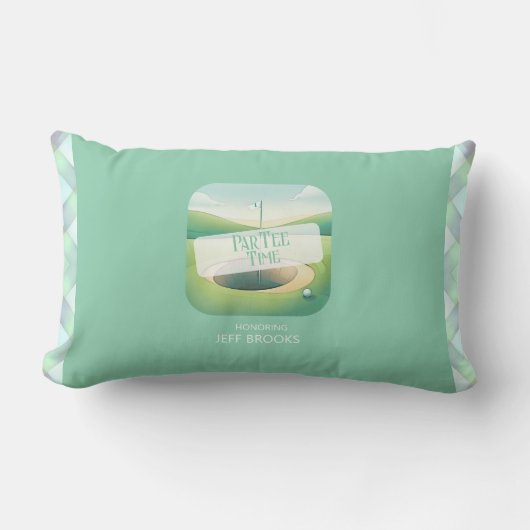 ゴルフをテーマにした誕生日装飾用クッション ランバークッション (正面)