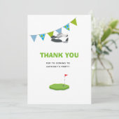 ゴルフをテーマにした誕生日 サンキューカード (スタンド正面)