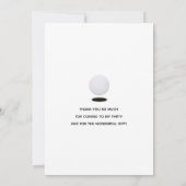 ゴルフをテーマにした誕生日 サンキューカード (裏面)