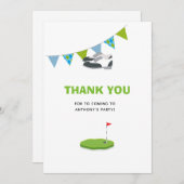 ゴルフをテーマにした誕生日 サンキューカード (正面/裏面)