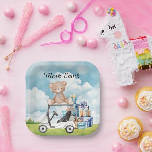 ゴルフをテーマにした赤ちゃんシャワー/男の子のための誕生日 ペーパープレート (パーティー)