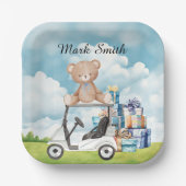 ゴルフをテーマにした赤ちゃんシャワー/男の子のための誕生日 ペーパープレート (正面)