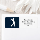 ゴルフをテーマにした退職パーティー ラベル (インサイチュ)