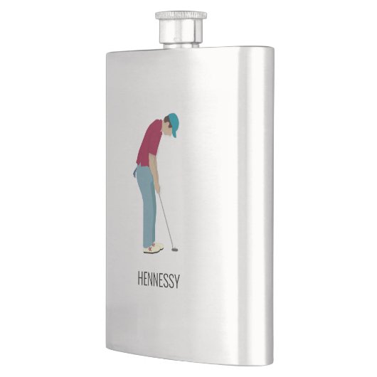 ゴルフをテーマにした フラスク (左)