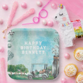 ゴルフをテーマにした |誕生日Par-Tee紙プレート ペーパープレート (パーティー)