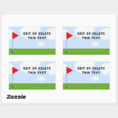 ゴルフをテーマにした 長方形シール (シート)