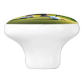 ゴルフをプレイする準備ができたゴルフ猫 セラミックノブ (側面)