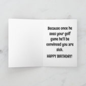 ゴルフをプレー中に捕まえられた カード (内部)