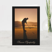 ゴルフを愛した男性への思い出のカード カード (正面)