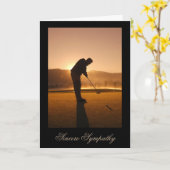 ゴルフを愛した男性への思い出のカード カード (黄色い花)