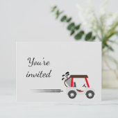 ゴルフを楽しむカスタムバースデーパーティーの一般招待状 招待状 (スタンド正面)