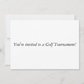 ゴルフを無料でプレー（スーツをプレスしてもらっている間） 招待状 (裏面)