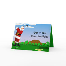 ゴルフを遊ぶサンタ